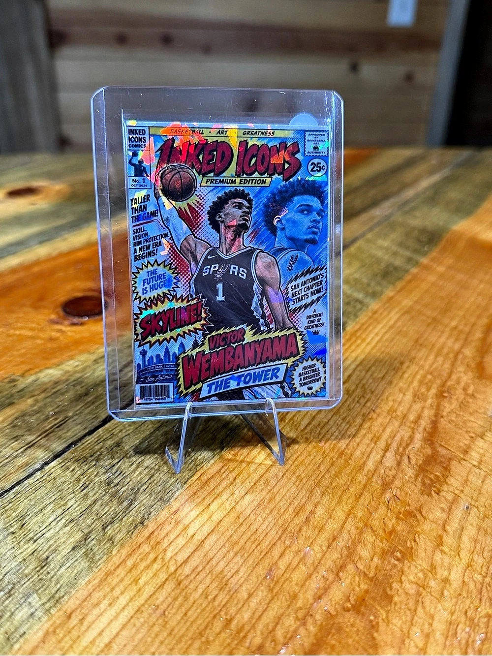 Inked Icons Victor Wembanyama San Antonio Spurs Custom Basketball Card
